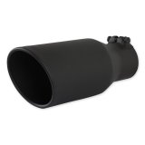 Flowmaster Round, Black 3 Inch Exhaust Tip 15406B Tip, Clamp-On, 304 Stainless Steel, Ceramic Coated, 3.00 in. Inlet, 4.50 in. Outlet, 11.00 in. Length, Universal, Each thumbnail 5