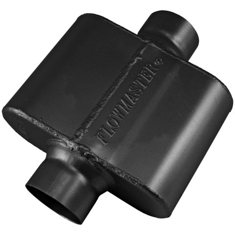 Flowmaster Delta Force 10 Series Steel 3 Inch Muffler 9430109 Muffler, One Chamber, in. Inlet/3 in. Outlet, Steel, Black, Each thumbnail 1