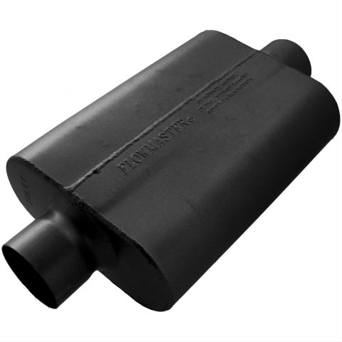 Flowmaster 40 Series Delta Flow Steel 3 Inch Muffler 943040 Muffler, Series, in. Inlet/3 in. Outlet, Steel, Black, Each thumbnail 1