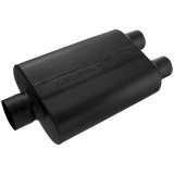 Flowmaster 40 Series Steel 3 Inch Muffler 430402 Muffler, American Thunder Series, in. Inlet/Dual 2 1/2 in. Outlet, Steel, Black, Each thumbnail 2
