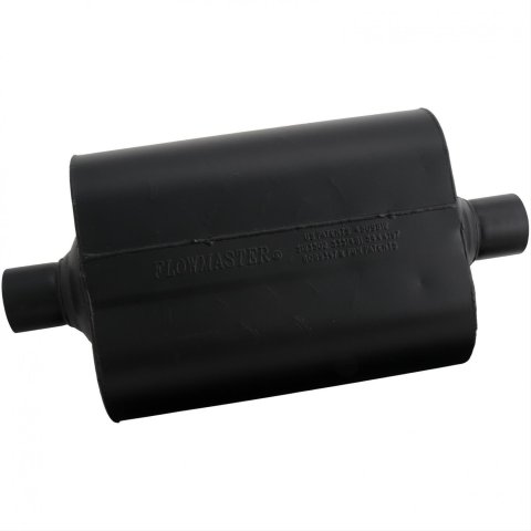 Flowmaster Super 40 Series Delta Flow Steel 2.25 Inch Muffler 952445 Muffler, Series, 2 1/4 in. Inlet/2 1/4 in. Outlet, Steel, Black, Each