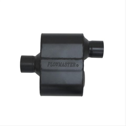 Flowmaster Super 10 Series 409 Stainless Steel 2.5 Inch Muffler 842512 Muffler, Series, Oval, in. Center Inlet, in. Offset Outlet, Stainless, Black, Ford, Each thumbnail 2