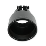Flowmaster Round, Black 3 Inch Exhaust Tip 15407B Tip, Clamp-On, 304 Stainless Steel, Ceramic Coated, 3.00 in. Inlet, 4.50 in. Outlet, 7.00 in. Length, Universal, Each thumbnail 1