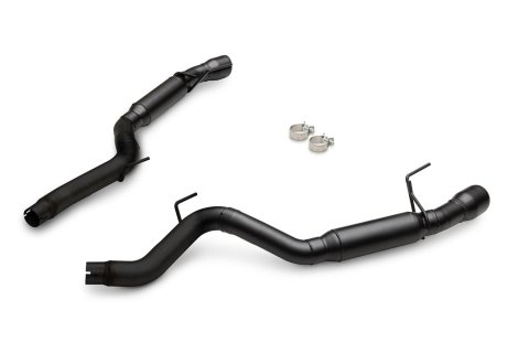 Flowmaster Outlaw Series Exhaust Systems 818160 System, Series, Rear Axle-Back, 304 Stainless Steel, Black, 3 in. Diameter, 4 in. Black Dual Tips, Ford, Kit thumbnail 3