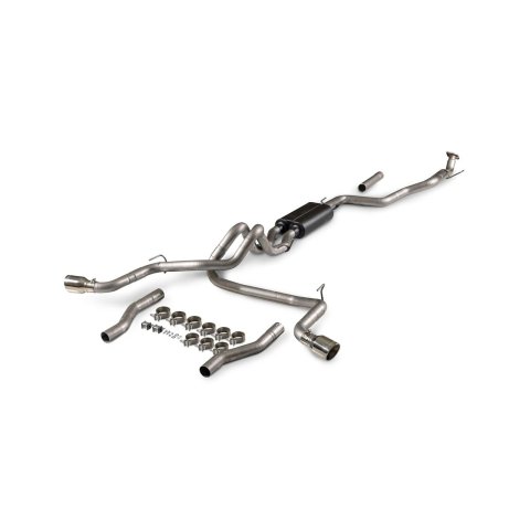 Flowmaster American Thunder Exhaust Systems 818176 System, Cat-back, Series, 3.00 in., 409 Stainless Steel, Natural, 4.00 in. Polished Tip, Split Side, Split Rear, Toyota, Kit thumbnail 3