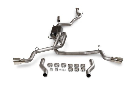 Flowmaster American Thunder Exhaust Systems 818176 System, Cat-back, Series, 3.00 in., 409 Stainless Steel, Natural, 4.00 in. Polished Tip, Split Side, Split Rear, Toyota, Kit thumbnail 5