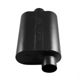 Flowmaster Super 40 Series Delta Flow 409 Stainless Steel 3 Inch Muffler 853046 Muffler, Series, Oval, Stainless, Offset 3.0 in. Inlet, Center 3.0 in. Outlet, 13.5 in. Case Length thumbnail 1