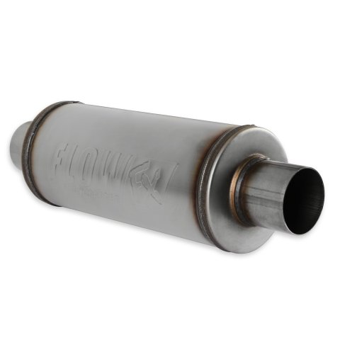Flowmaster FlowFX 409 Stainless Steel 3 Inch Muffler 72619 Muffler, Series, Round, 3.0 in. Inlet, 3.0 in. Outlet, Steel, Natural Finish, Each thumbnail 7