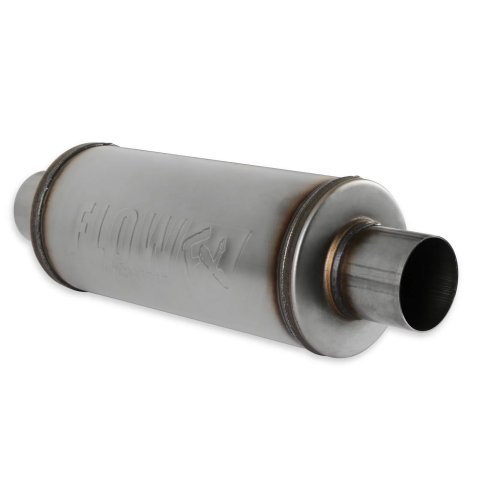 Flowmaster FlowFX 409 Stainless Steel 3 Inch Muffler 72619 Muffler, Series, Round, 3.0 in. Inlet, 3.0 in. Outlet, Steel, Natural Finish, Each thumbnail 8