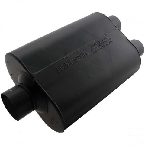 Flowmaster Super 40 Series Delta Flow Steel 3 Inch Muffler 9530452 Muffler, Series, in. Inlet/Dual 2 1/2 in. Outlet, Steel, Black, Each thumbnail 5