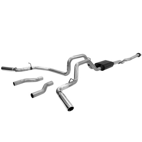 Flowmaster American Thunder Exhaust Systems 17428 Exhaust, Thunder, CatBack, Steel, Aluminized, Polished Tips, Chevy, GMC, Pickup, 3 door, 4.8, 5.3L thumbnail 4