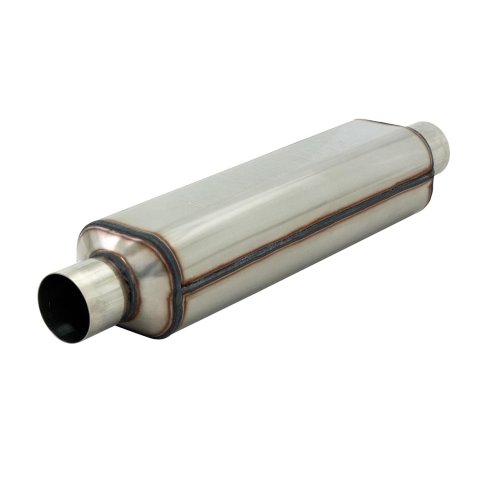 Flowmaster Super HP-2 304 Stainless Steel 2.5 Inch Muffler 12518304 Muffler, 2 1/2 in. Inlet/2 1/2 in. Outlet, Steel, Natural, Each