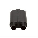 Flowmaster Super 44 Series 409 Stainless Steel 2.5 Inch Muffler 8425453 Muffler, Series, Oval, Dual 2.50 in. Inlet, One 3.00 in. Center Outlet, Steel, Black, Each thumbnail 7