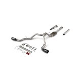 Flowmaster FlowFX Exhaust Systems 718190 System, Cat-back, FlowFX, 3.00 in., 409 Stainless Steel, Brushed, Double Wall, 4.50 in. Black Tip, Split Side, Dual Exit, Chevrolet, GMC, Kit thumbnail 1