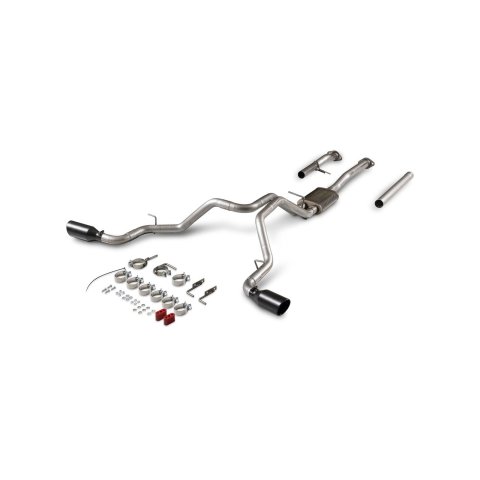 Flowmaster FlowFX Exhaust Systems 718190 System, Cat-back, FlowFX, 3.00 in., 409 Stainless Steel, Brushed, Double Wall, 4.50 in. Black Tip, Split Side, Dual Exit, Chevrolet, GMC, Kit