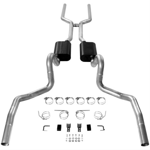 Flowmaster American Thunder Exhaust Systems 17200 System, Thunder, Header-Back, Steel, Aluminized, Buick, Chevy, Oldsmobile, Pontiac, A-Body thumbnail 1