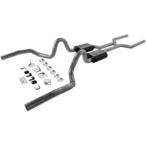 Flowmaster American Thunder Exhaust Systems 17200 System, Thunder, Header-Back, Steel, Aluminized, Buick, Chevy, Oldsmobile, Pontiac, A-Body thumbnail 5