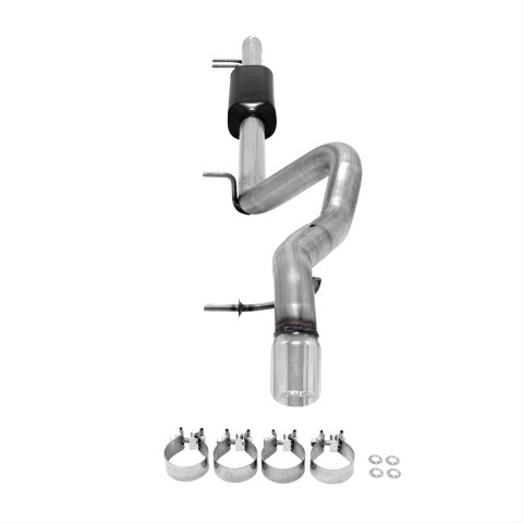 Flowmaster American Thunder Exhaust Systems for 2007-2017 WRANGLER, 2018 WRANGLER JK - 817674 System, Thunder, Cat-back, Single, Stainless Steel, Natural, Rear Exit, Jeep, 3.6L, 3.8L, Kit thumbnail 1