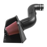 Flowmaster Delta Force Cold Air Intake Kits 615167 Intake, Kit, Black Plastic Tube, Red Cotton Gauze Filter, Black Heat Shield, Chevy, GMC, 6.6L Diesel, Kit thumbnail 1