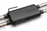 Flowmaster Outlaw Series Exhaust Systems for 2022-2025 TUNDRA - 818139 System, Cat-back, Series, 2.50 in., 409 Stainless Steel, Natural, 3.50 in. Black Tip, Split Side, Split Rear, Toyota, Kit thumbnail 2