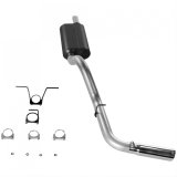 Flowmaster Force II Exhaust Systems for 2000-2003 DAKOTA - 17278 System, II, Cat-Back, Steel, Aluminized, Polished Stainless Tip, Dodge, 4.7, 5.9L. Kit thumbnail 1