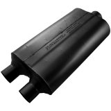 Flowmaster Super 50 Series Performance Steel 2.25 Inch Muffler 524553 Muffler, Series, Dual 2 1/4 in. Inlet/ 3 in. Outlet, Steel, Black, Aluminized, Each thumbnail 2