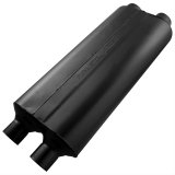 Flowmaster 70 Series Big Block II Steel 2.25 Inch Muffler 524704 Muffler, Series, Dual 2 1/4 in. Inlet/Dual 2 1/4 in. Outlet, Steel, Black, Each thumbnail 1