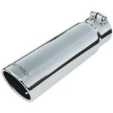 Flowmaster Round, Polished 3 Inch Exhaust Tip 15363 Tip, Stainless, Polished, Slant/Rolled Edge, in. Inlet, 3.5 in. Outlet, 12 in. Long, Each thumbnail 3