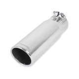 Flowmaster Round, Polished 3 Inch Exhaust Tip 15363 Tip, Stainless, Polished, Slant/Rolled Edge, in. Inlet, 3.5 in. Outlet, 12 in. Long, Each thumbnail 4