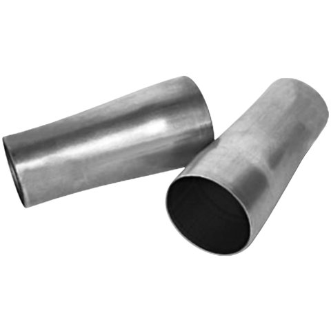 Flowmaster Slip-On Reducer Cones with 2.5 Inch Outlet R3025 Header Reducers, Slip Fit, 3 in. Inlet, in. Outlet, Steel, Aluminized, Pair