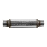 Flowmaster FlowFX 409 Stainless Steel 3 Inch Muffler 71419 Mufflers, FlowFX, Round Case, Steel, Natural, Single 3.00 in. Center Inlet/Outlet, 20.000 in. Overall Length, Each thumbnail 2