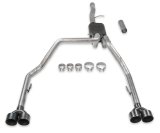 Flowmaster American Thunder Exhaust Systems 817891 Exhaust, Thunder, Cat-Back, Stainless Steel, Chevrolet, GMC 1500, 6.2L, Black Quad Tips, Each thumbnail 1