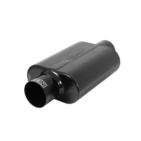 Flowmaster Delta Force 40 Series Race 409 Stainless Steel 4 Inch Muffler 854040-10 Muffler, Race, Oval, Stainless, Black, in. Center Inlet/Outlet, 13 in. Case Length thumbnail 1