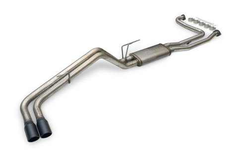 Flowmaster FlowFX Exhaust Systems for 2022-2026 FRONTIER - 718149 System, FlowFX, Cat-Back, 409 Stainless, Dual In/Dual Out, Natural, 2.50 in. Pipe, Black Ceramic Coated Tips, 3.8L, V6, Nissan, Kit thumbnail 2