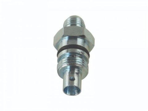 PSC Flow Control Valves SF25 Valve, 16mm x 1.5 O-ring to -6 AN, steel, Gold Iridited, CBR, CBX,TC Series, 0.160 in. Orifice, Each thumbnail 1