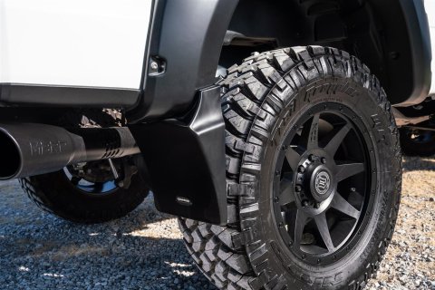 Bushwacker Trail Armor Mud Flaps MUD-20092 Flaps, Armor, Rear, Thermoplastic, Black, Ford, Pair thumbnail 1