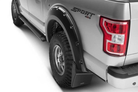 Bushwacker Trail Armor Mud Flaps MUD-20092 Flaps, Armor, Rear, Thermoplastic, Black, Ford, Pair thumbnail 3