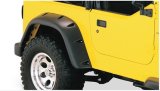 Bushwacker Pocket-Style Fender Flares 10913-07 Flares, Pocket Style, Euro Rubicon® Conversion, Front, Rear, Black, Dura-Flex, Jeep, Set of 4 thumbnail 3