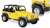 Bushwacker Pocket-Style Fender Flares 10913-07 Flares, Pocket Style, Euro Rubicon® Conversion, Front, Rear, Black, Dura-Flex, Jeep, Set of 4 thumbnail 6