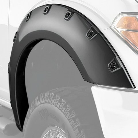 Bushwacker Max Coverage Pocket Style Fender Flares 20946-02 Flares, Style, Front and Rear, Black, Dura-Flex Thermoplastic, Ford, F-150, Set of 4