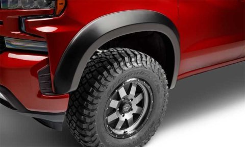 Bushwacker Extend-A-Fender Flares for 2019-2021 SILVERADO 1500, 2022 1500 LTD - 40155-02 Fender Flares, Extend-A-Fender, Front, Black, Dura-Flex Thermoplastic, Chevy, Pair thumbnail 2