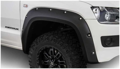 Bushwacker Pocket-Style Fender Flares 171001-02 Flares, Pocket Style, Front, Black, Dura-Flex Thermoplastic, Volkswagen, Pair thumbnail 3
