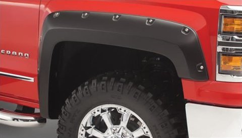 Bushwacker Pocket-Style Fender Flares 40115-02 Flares, Pocket Style, Front, Black, Dura-Flex Thermoplastic, GMC, Pair