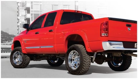Bushwacker Pocket-Style Fender Flares 50911-02 Flares, Pocket Style, Front, Rear, Black, Dura-Flex Thermoplastic, Dodge, Set of 4 thumbnail 6