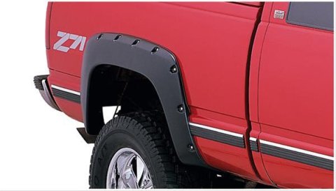 Bushwacker Pocket-Style Fender Flares 40062-02 Flares, Pocket Style, Rear, Black, Thermoplastic, Chevy, GMC, Pair