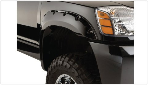 Bushwacker Pocket-Style Fender Flares 70013-02 Flares, Pocket Style, Front, Black, Dura-Flex Thermoplastic, Nissan, Pair