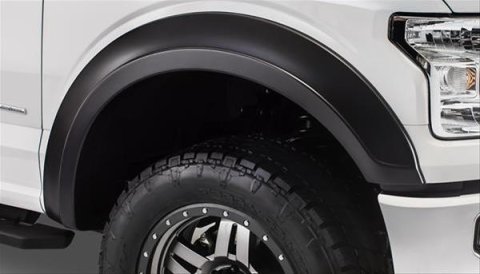 Bushwacker Extend-A-Fender Flares for 2015-2017 F-150 - 20093-02 Fender Flares, Extend-A-Fender, Front, Black, Dura-Flex Thermoplastic, Ford, Pair thumbnail 1