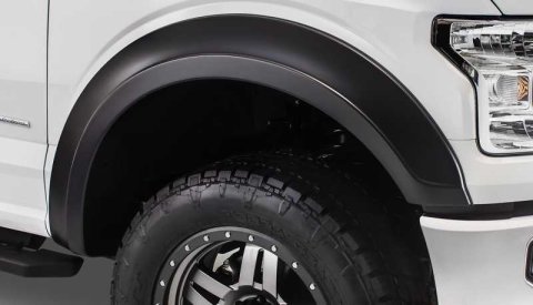 Bushwacker Extend-A-Fender Flares for 2015-2017 F-150 - 20093-02 Fender Flares, Extend-A-Fender, Front, Black, Dura-Flex Thermoplastic, Ford, Pair thumbnail 2
