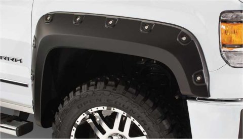 Bushwacker BOSS Pocket-Style Fender Flares 40940-02 Flares, Pocket Style, Front and Rear, Black, Dura-Flex Thermoplastic, GMC, Set of 4 thumbnail 2
