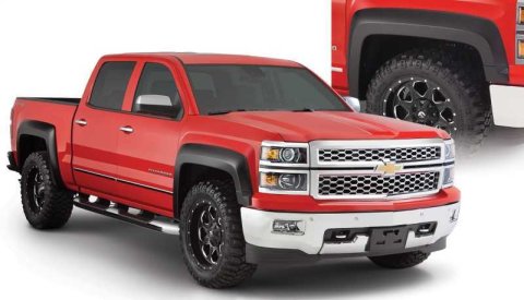 Bushwacker Extend-A-Fender Flares 40963-02 Fender Flares, Extend-A-Fender, Front/Rear, Black, Dura-Flex Thermoplastic, Chevy, Set of 4 thumbnail 1